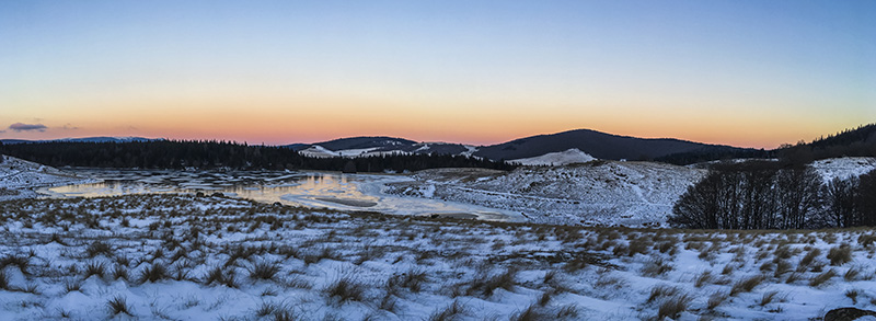 lac des Pises en hiver